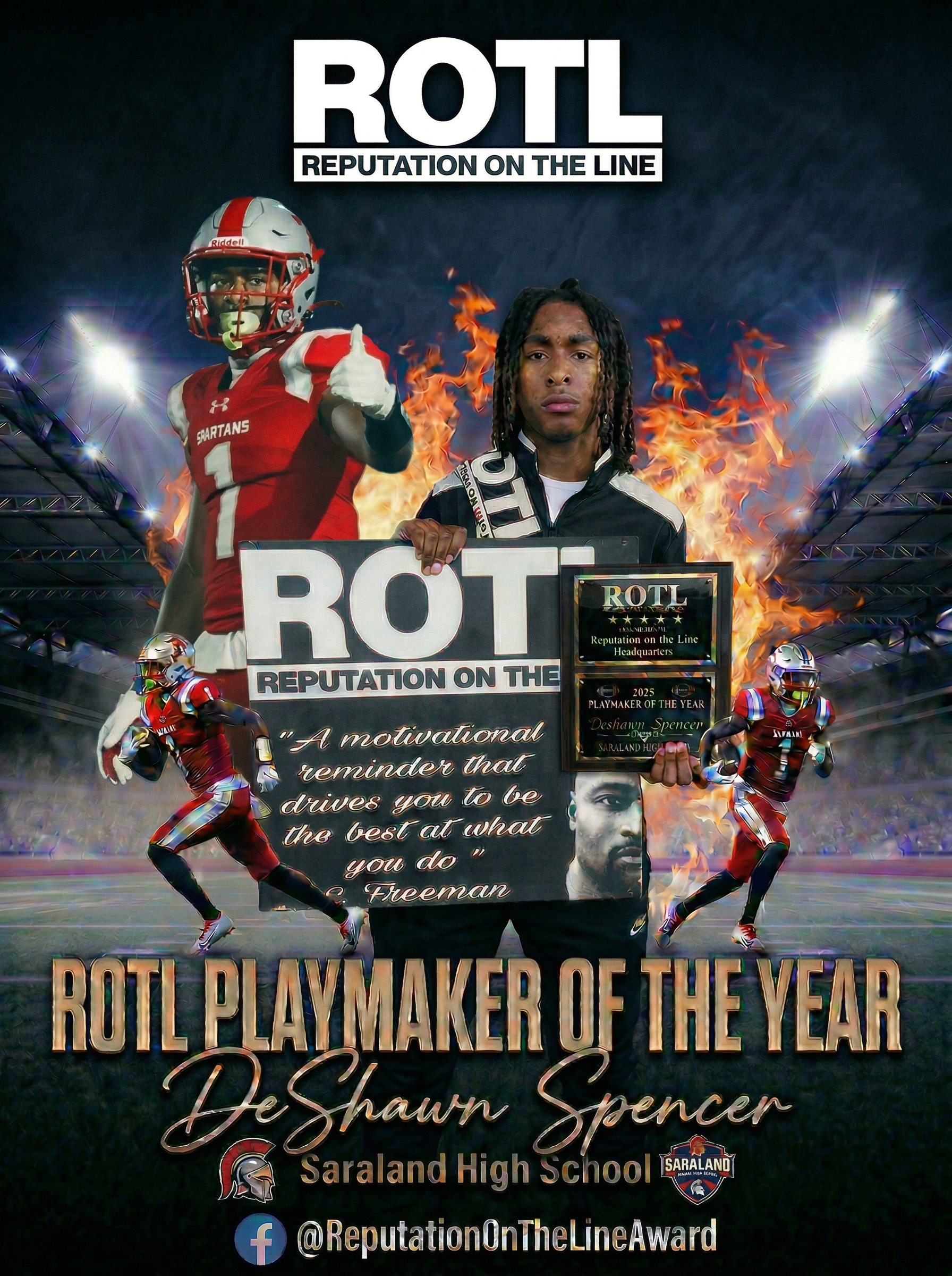 UNSTOPPABLE: Saraland’s DeShawn Spencer Named “Reputation on The Line” Playmaker of the Year